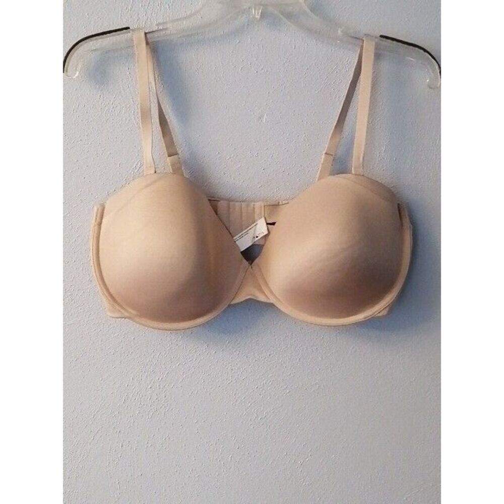Maidenform Womens Bra Beige 40D Padded Underwire Stretch Straps Back Close‎